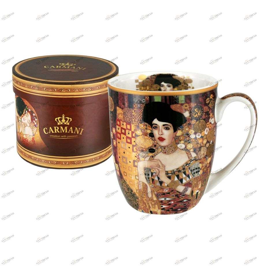 Кружка фарфоровая 0,4 л коричневая "Адель Г.Климт" CARMANI Г.КЛИМТ 00-3946499 Коричневый 
