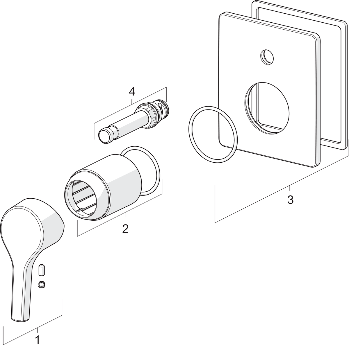 Oras 3986H Панель смесителя для ванны и душа 3986H Saga Style Хром  - Вид №4