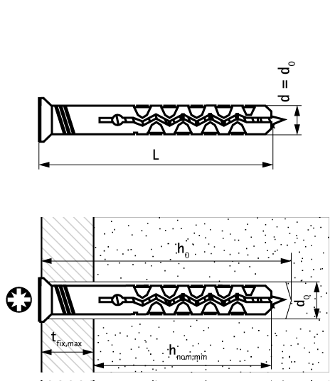 62230810 Лёгкие Крепление WNP Дюбель-гвоздь простой для установки забивной дюбель WALRAVEN  - Вид №1