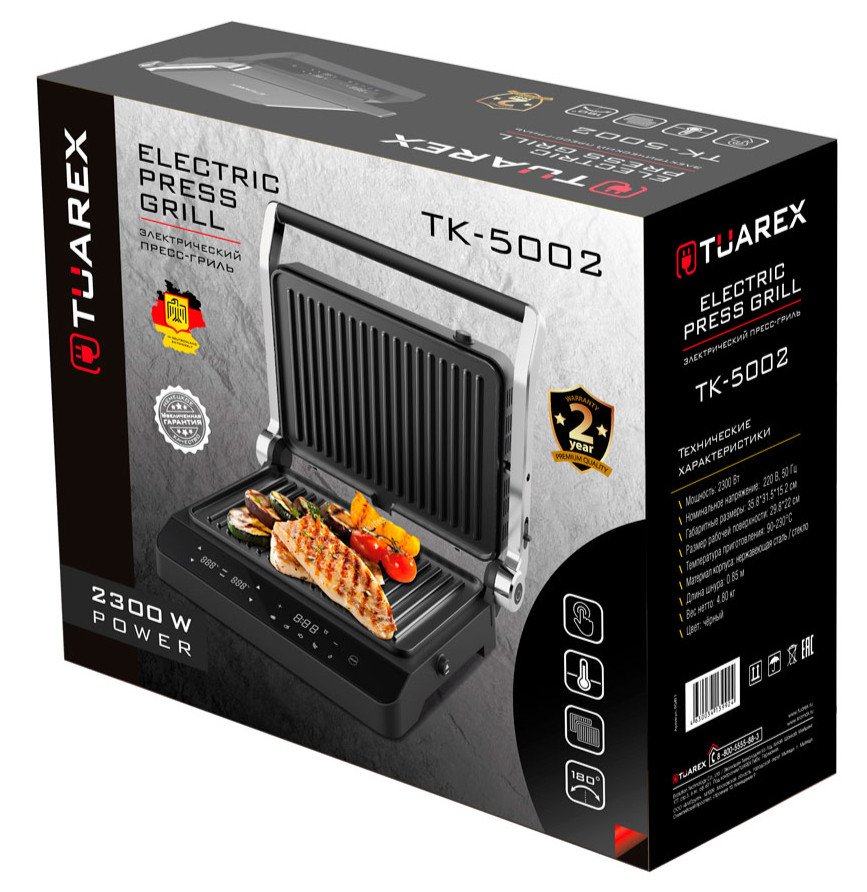 9090064 Гриль Tuarex TK-5002 черный STDN-0007635 - Вид №7