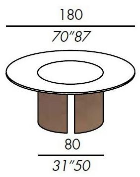 Meridiani Круглый обеденный стол из дерева Gong sun-id-1470882 - Вид №8