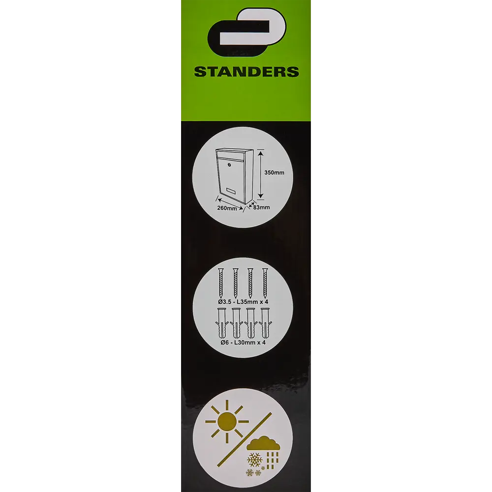 Почтовый ящик Standers из нержавеющей стали с замком и окном контроля 82034108 STLM-0017975 - Вид №6