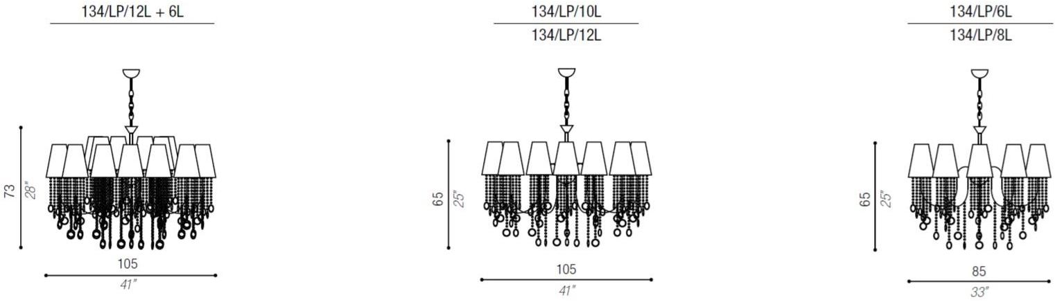 Aiardini Люстра прямого и отраженного света с кристаллами Nina sun-id-1365415 - Вид №4