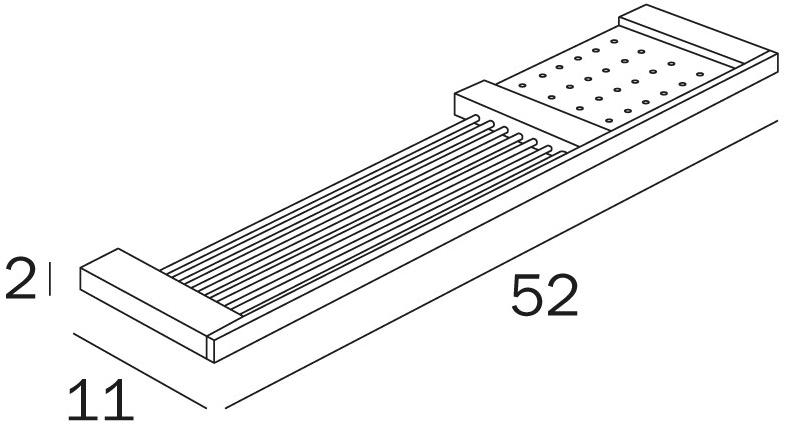 INDA® Полка для ванной из металла Divo A15510 - Вид №1