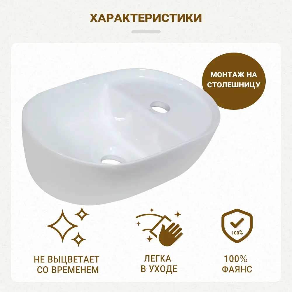 Мини-раковина Melana MLN-320333 накладная белая STLM-2158566 - Вид №1