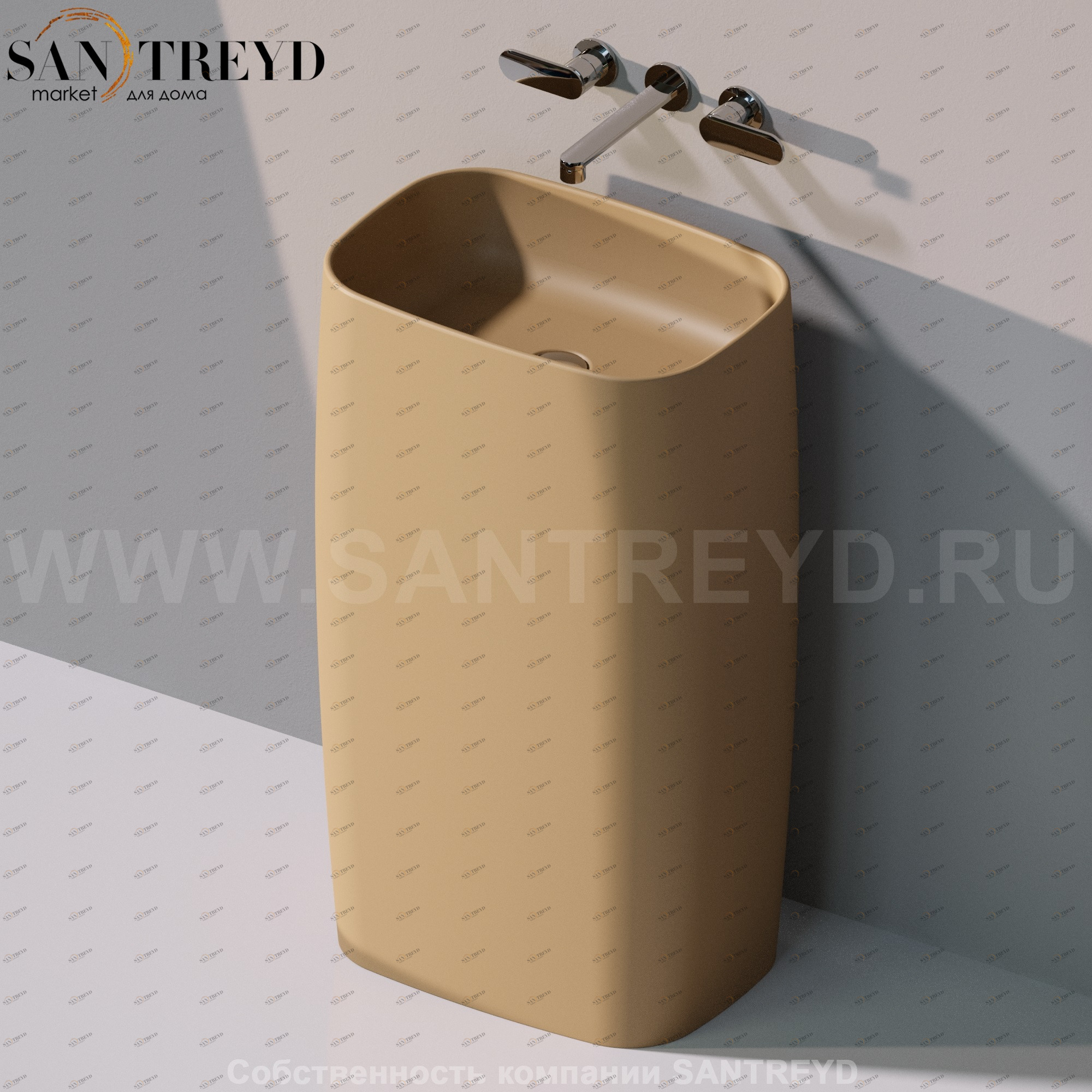 FG52P9004 Напольная раковина стоящая прямоугольная Ceramica Flaminia Flag