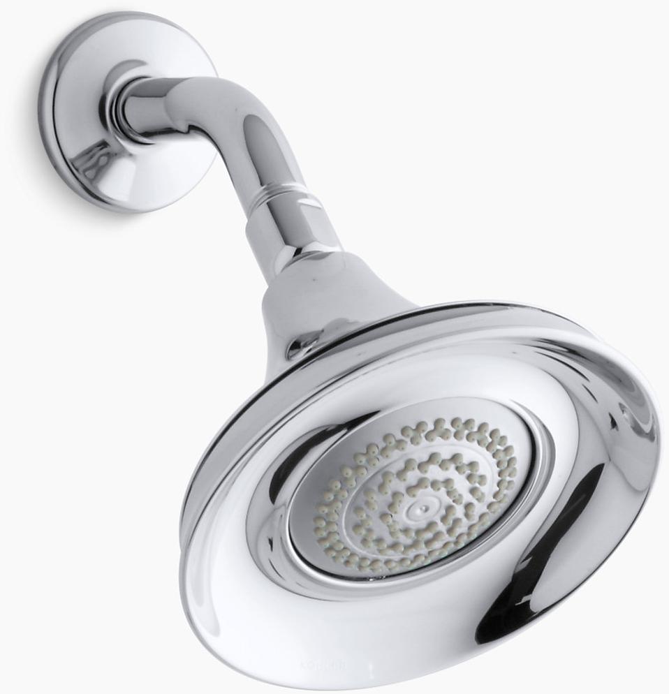 KOHLER Многофункциональная настенная душевая лейка Forté 1,75 галлона в минуту с форсункой MasterClean  K-10240-CP 
