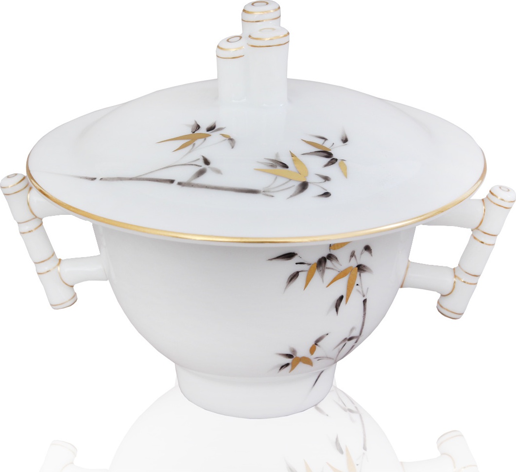 10647929 Herend Сахарница Herend "Бамбук" 50мл Фарфор, Керамика 