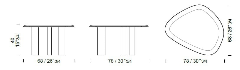 Журнальный столик из дерева и мрамора для гостиной Borzalino EGEO ARCH-00054382 - Вид №14