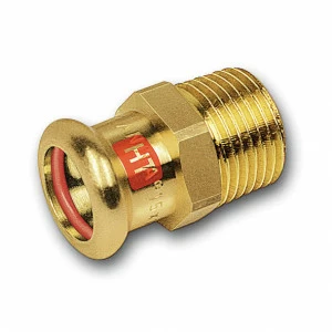 1132431812 SANHA 13243G пресс-фит. солн., бронза, ниппель переходной ВПр-НР 18x1/2 мм