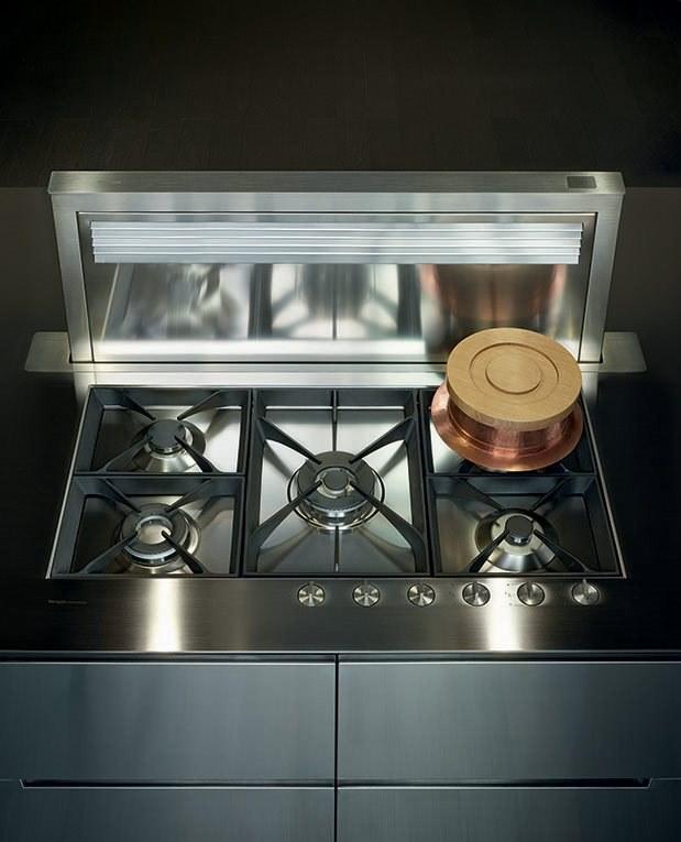 Poliform Кухня из стали и дерева с полуостровом sun-id-1424834 - Вид №42