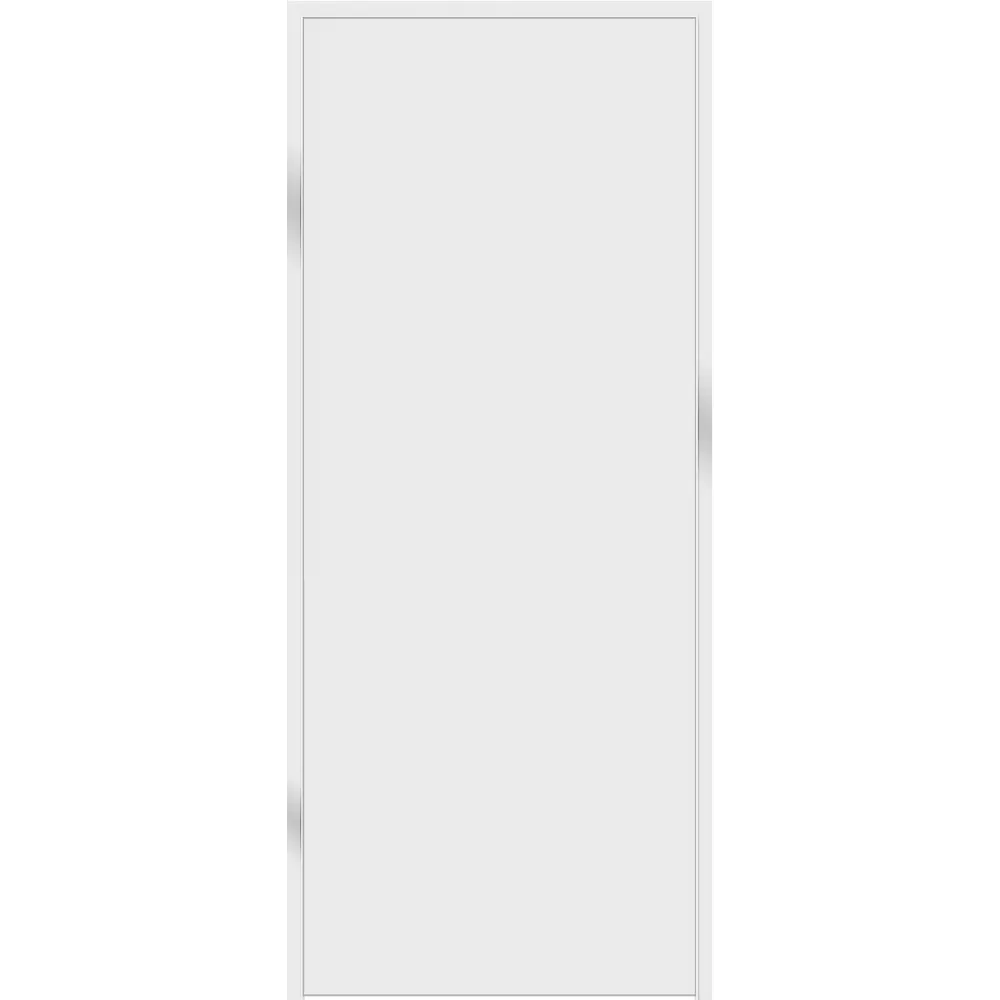 Дверь межкомнатная глухая Invisible 90x220 см цвет белый с замком алюминиевая кромка 89433726 STLM-2041431 VELLDORIS 