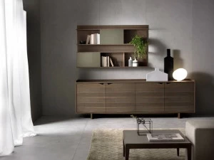 Pacini & Cappellini Комод из фанерованной древесины с распашными дверцами Sistema wing