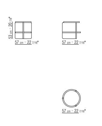 Круглый металлический журнальный столик с деревянными столешницами Flexform Carlotta ARCH-00026985 - Вид №2