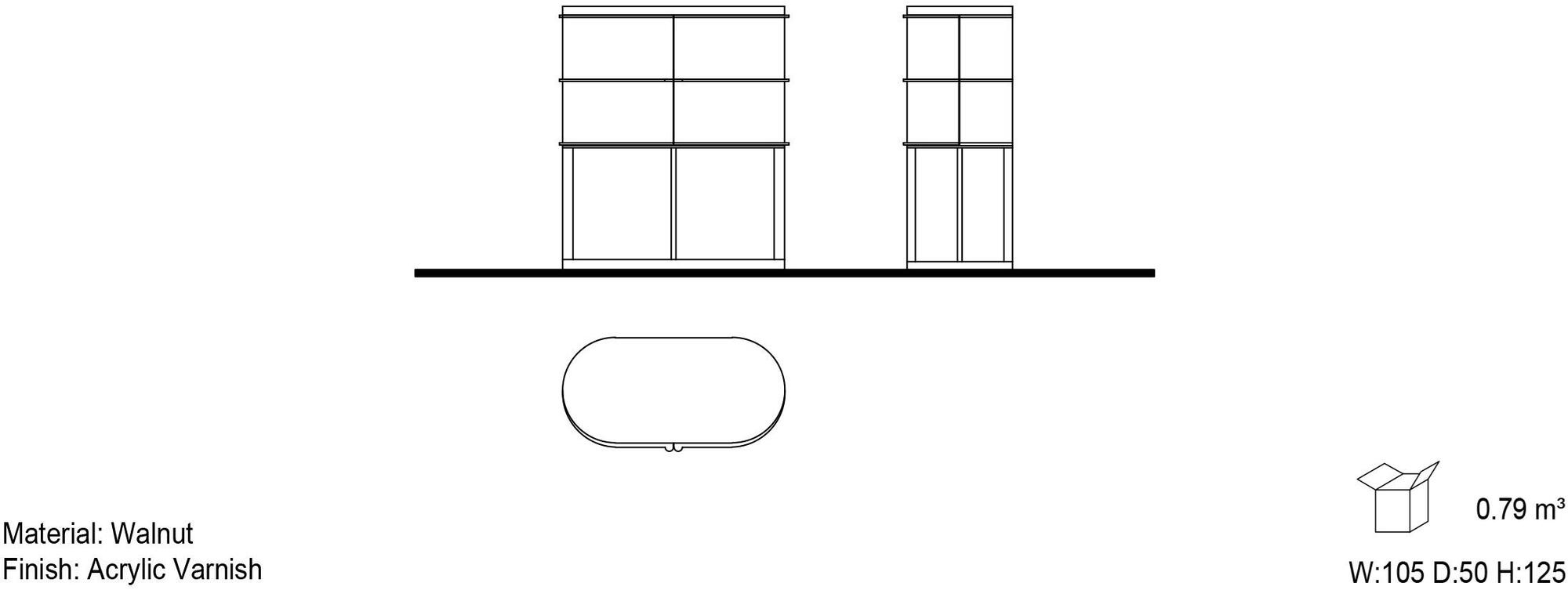 Mobi Барный шкаф из фанерованной древесины со встроенным освещением Aria sun-id-1418737 - Вид №2