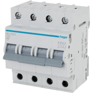 Автоматический выключатель Hager MC432A 3P N C32 А 6 кА