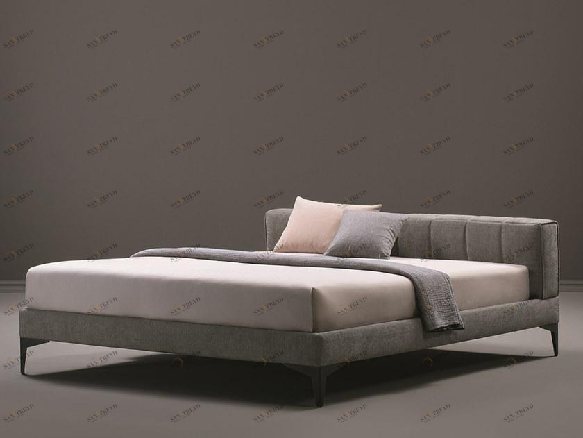 Bodema Двуспальная кровать с обивкой из ткани sun-id-1349605