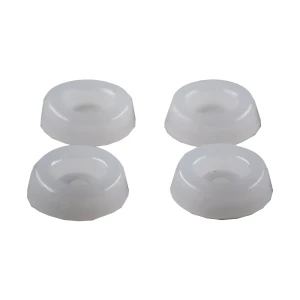 Накладки на мебельные ножки на саморезах ⌀25 мм круглые ПТФЭ прозрачные 4 шт.