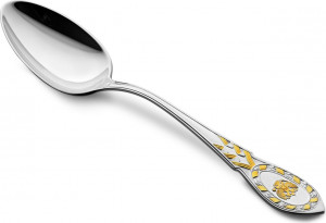 10666750 Русские самоцветы Ложка десертная Русские самоцветы, серебро 925 Серебро 925