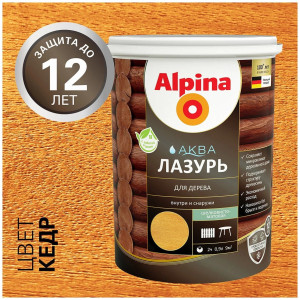 90708156 Аква лазурь для дерева 2.5 л цвет кедр STLM-0347991 ALPINA
