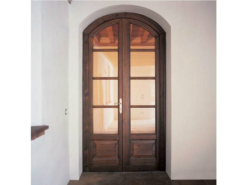 Сосновая распашная оконная дверь с двойным остеклением Carminati Klima 80 ARCH-00051835