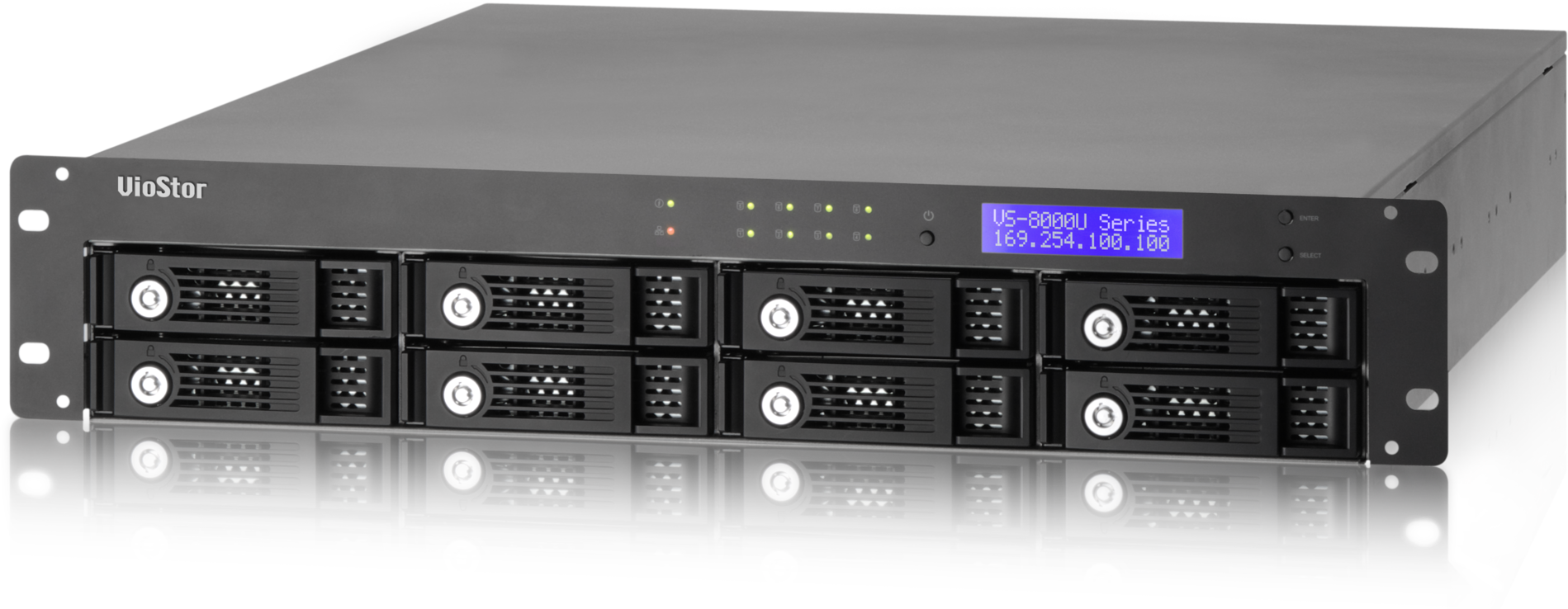 VS-8040U-RP Smb nvr, 40 channels, 8-tray w/o hdd, rackmount, 2xpsu. intel 2,8 ghz QNAP Santreyd 