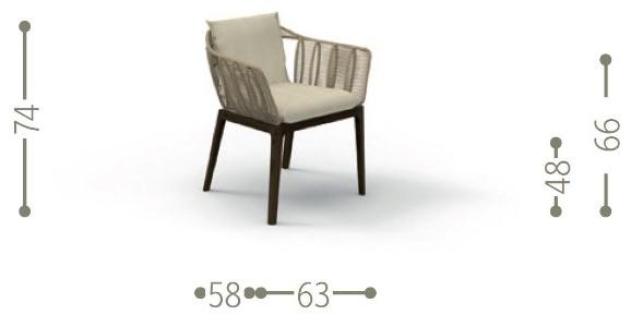 Talenti Садовый стул с подлокотниками Cruise teak sun-id-1509449 - Вид №5