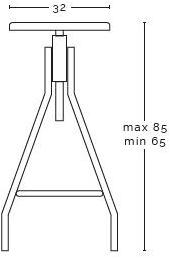 ZAVA Поворотный железный табурет с регулируемой высотой sun-id-1413005 - Вид №10