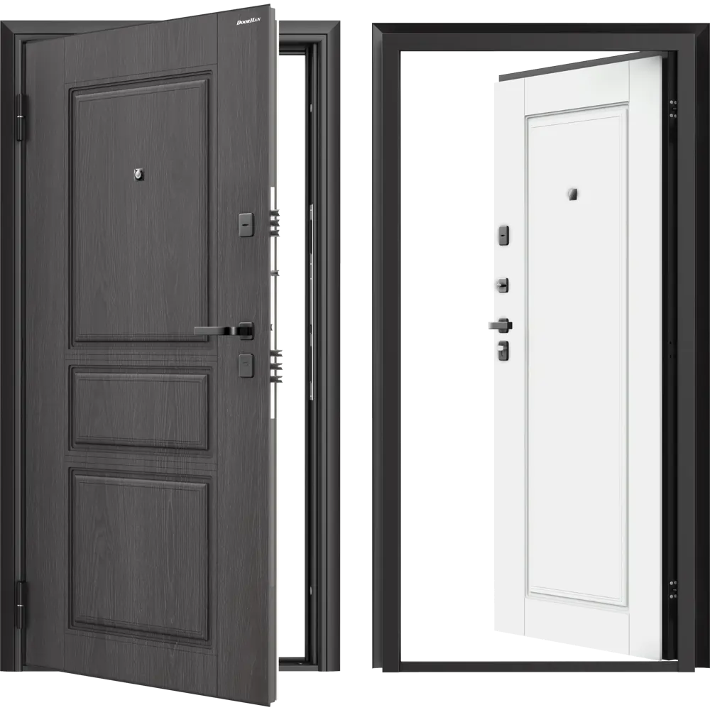 Дверь входная металлическая Квадро 88x205 см левая малибу DOORHAN STLM-2032074 - Вид №1