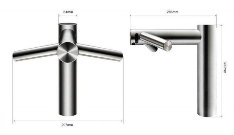 WD05 DYSON AIRBLADE Сушилка для рук совмещенная со смесителем Wash+Dry (245269-01 Англия) AIRBLADE WD05 - Вид №5