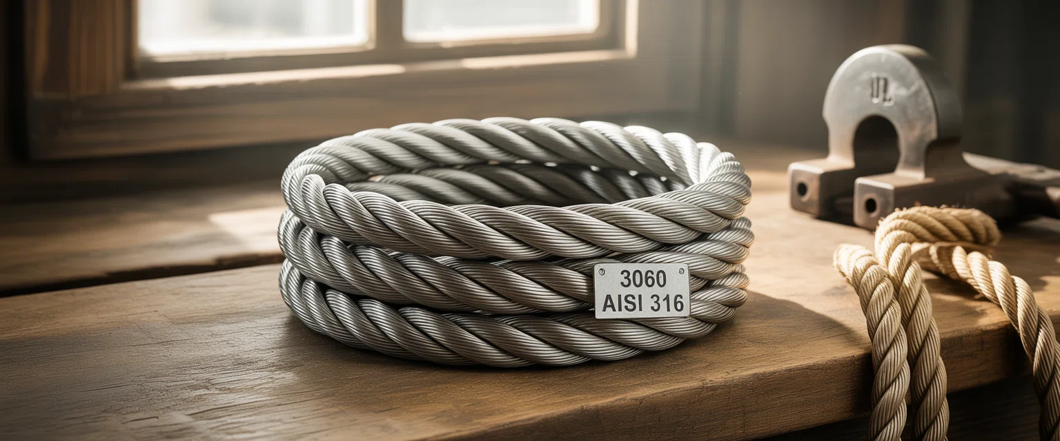DIN 3060 – Нержавеющие тросы AISI 316 - Баннер категории