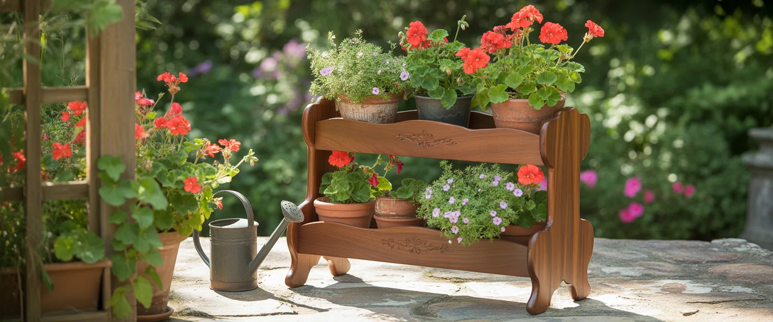 Деревянные подставки для цветов - Баннер категории