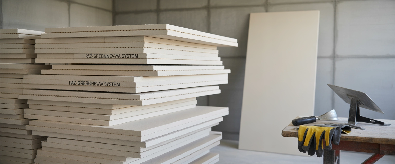 Гипсовые пазогребневые плиты ГПП - Баннер категории