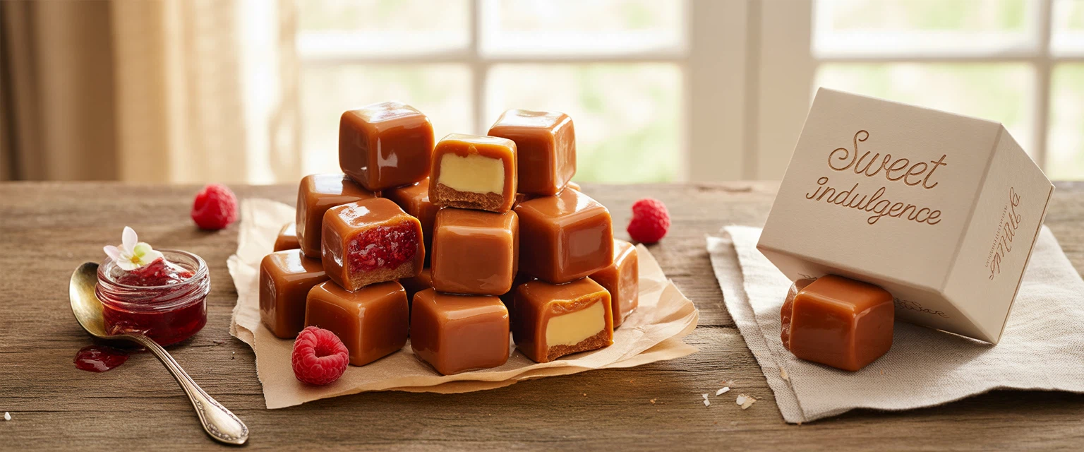 Карамель с начинкой (джем, сгущёнка) - Баннер категории