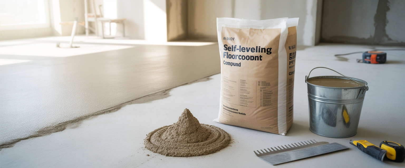 Наливные полы (самовыравнивающиеся смеси) - Баннер категории