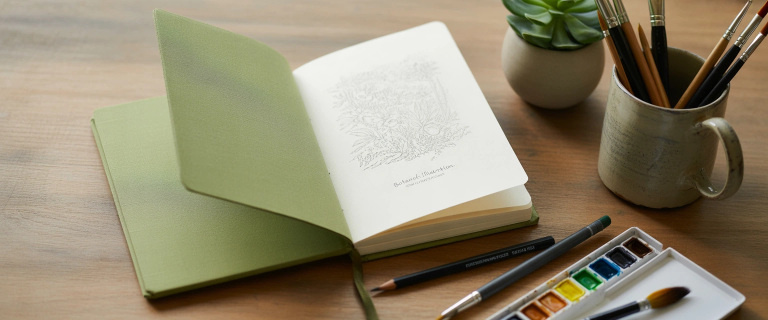 Творческие тетради (скетчбуки, нелинованные) - Баннер категории